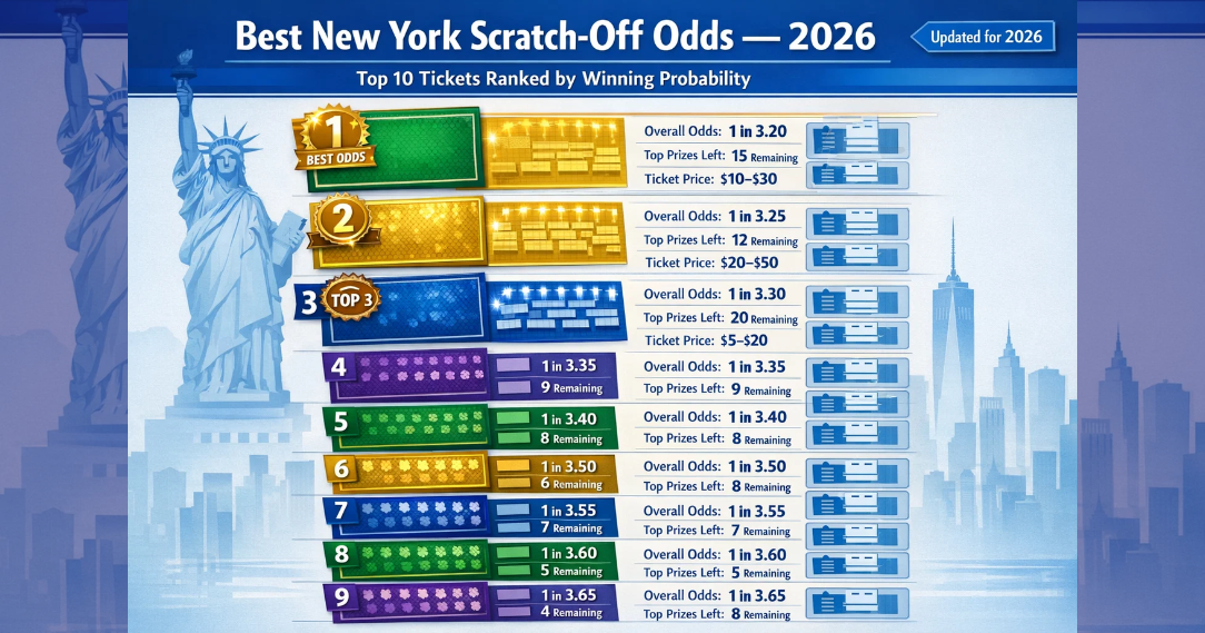 10 New York Scratch‑Off Tickets to Buy in 2026 With the Best Odds of Winning
