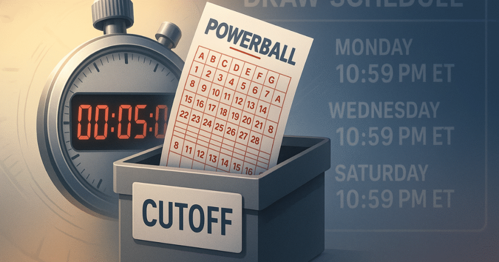 Ticket Cutoff Times Before Each Drawing